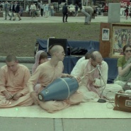 Devotees chant Hare Krishna at Boston Common - 1982