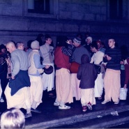 ISKCON Boston devotees chant Hare Krishna